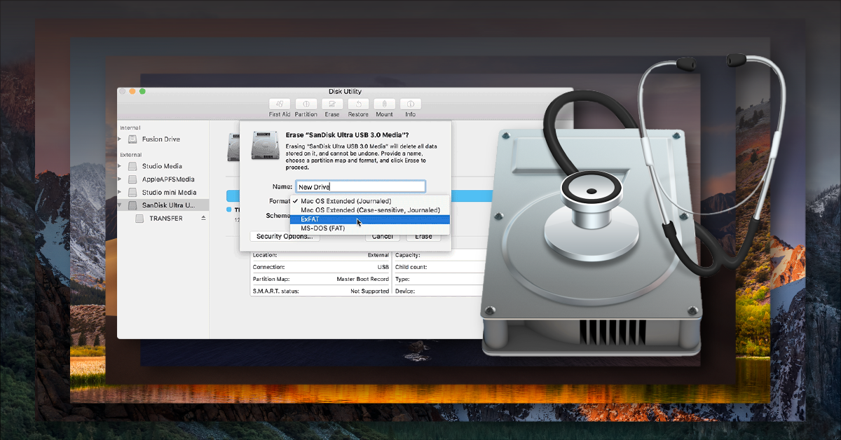 Usb flash drive format for mac